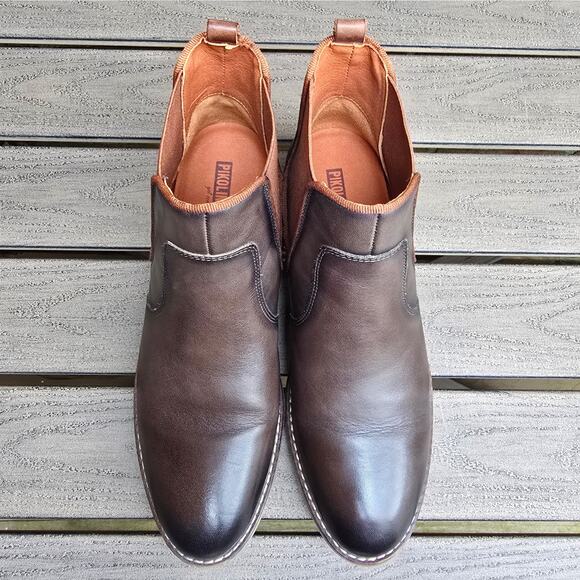 Pikolinos Aldaya Chelsea Boots Size EU41 US 10 - 10.5 Brown Leather Ankle Bootie - Picture 9 of 12